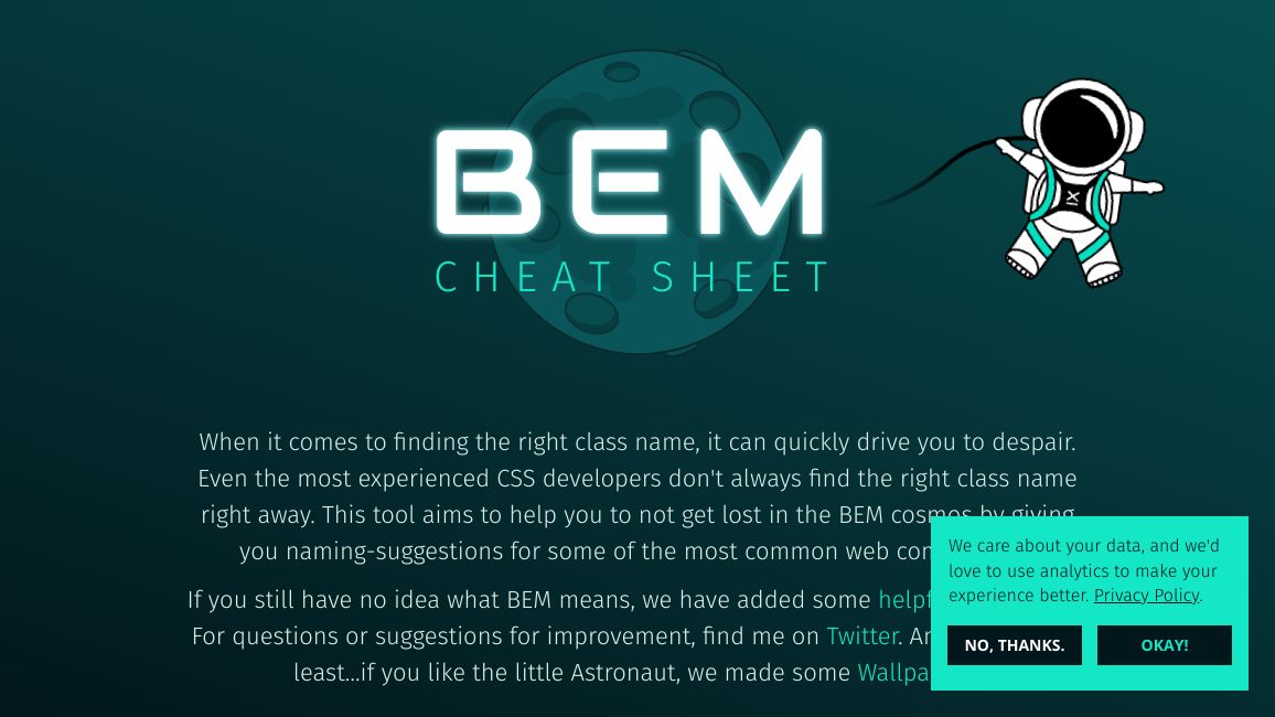 Screenshot of BEM Cheat Sheet