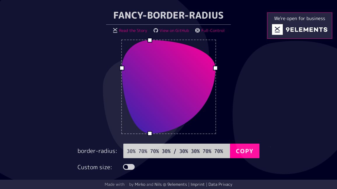 Screenshot of Fancy-Border-Radius