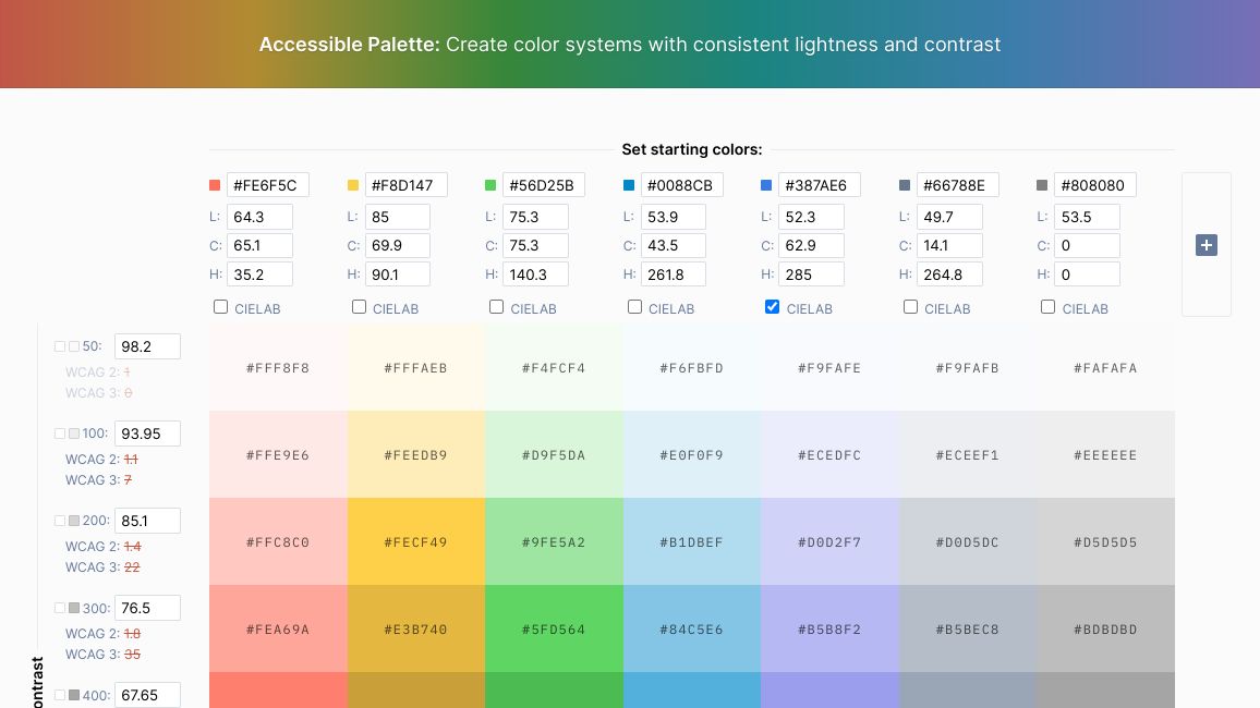 Screenshot of Accessible Palette