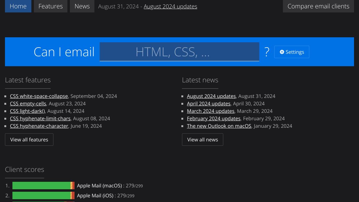 Screenshot of Can I E-Mail