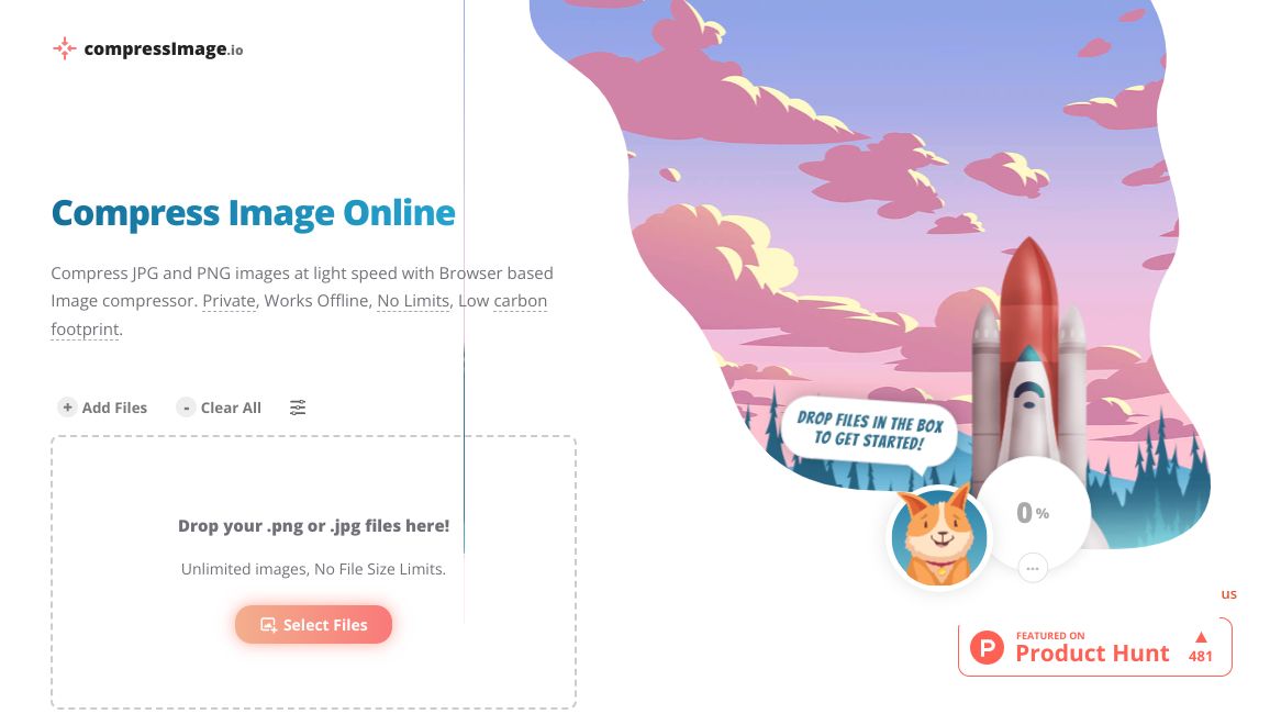 Screenshot of compressImage.io