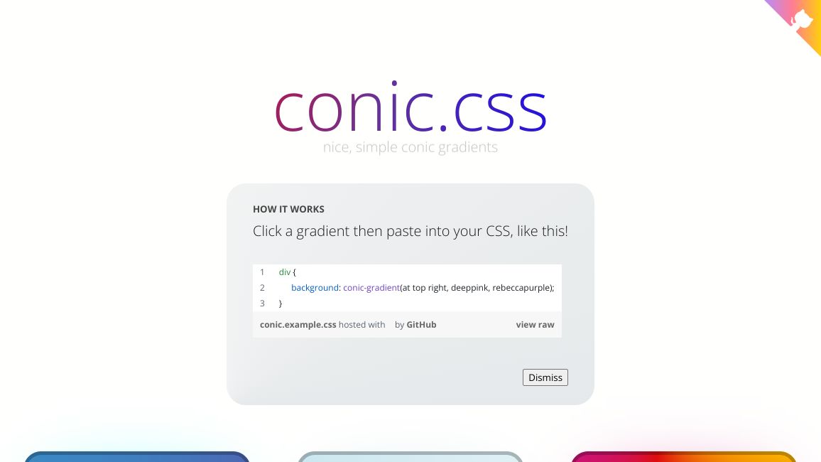 Screenshot of Conic.Style