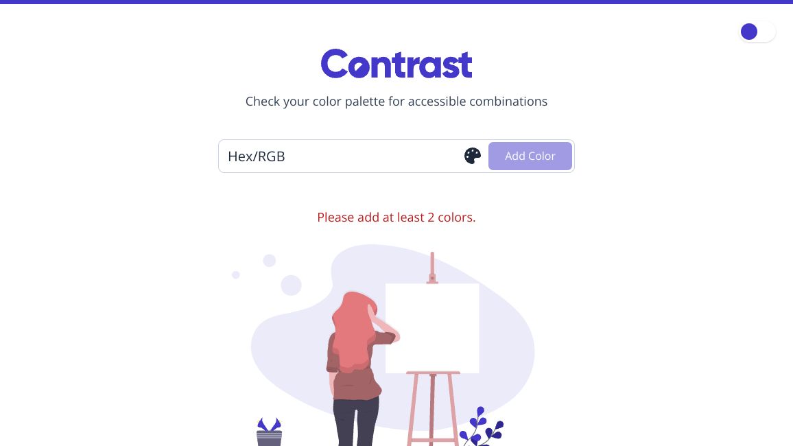 Screenshot of contrast.crgeary.com