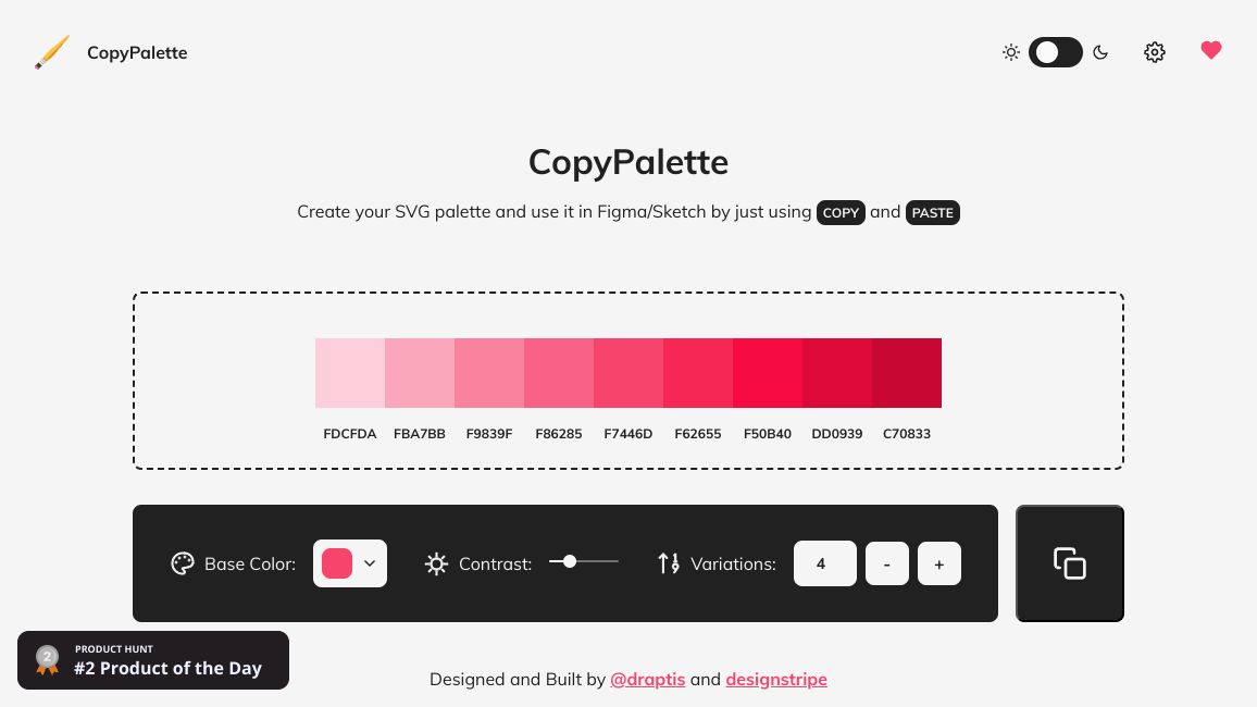 Screenshot of CopyPalette