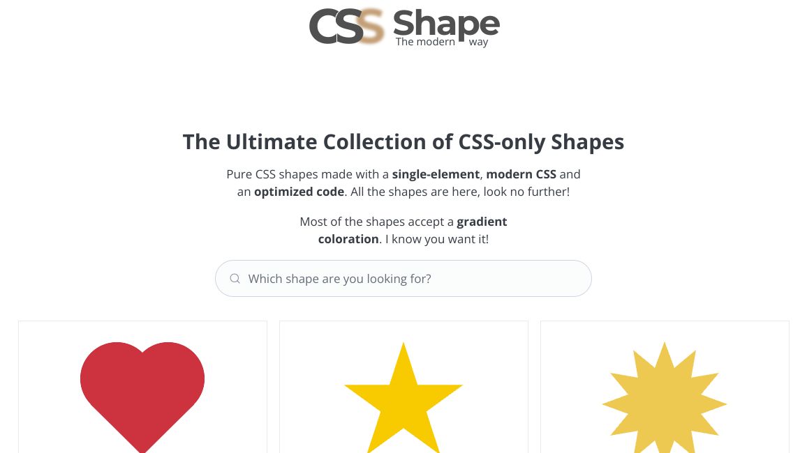 Screenshot of CSS Shape