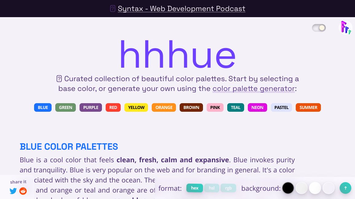 Screenshot of hhhue