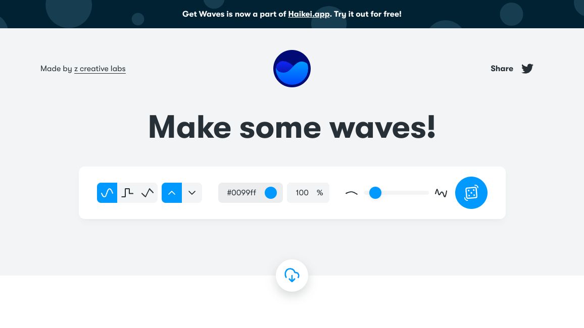 Screenshot of GetWaves.io