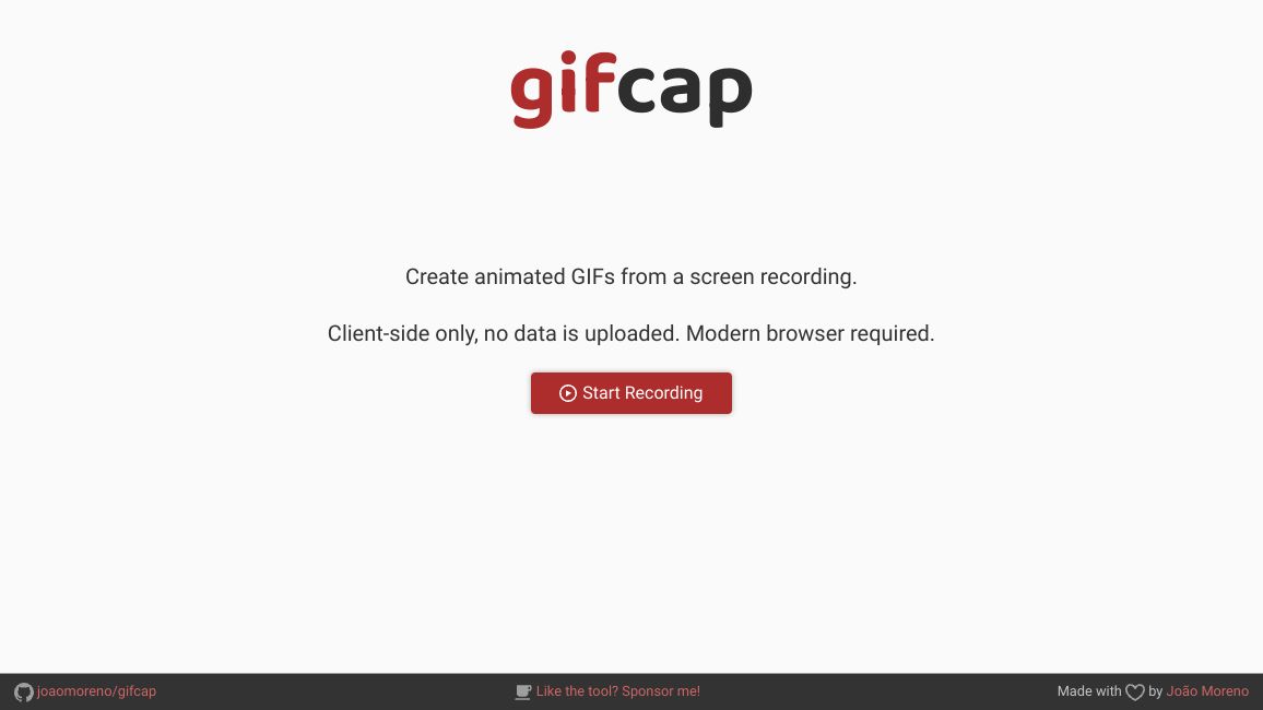 Screenshot of gifcap.dev