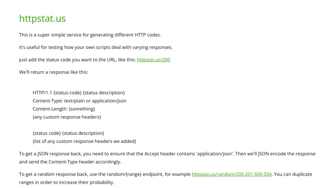 Screenshot of httpstat.us