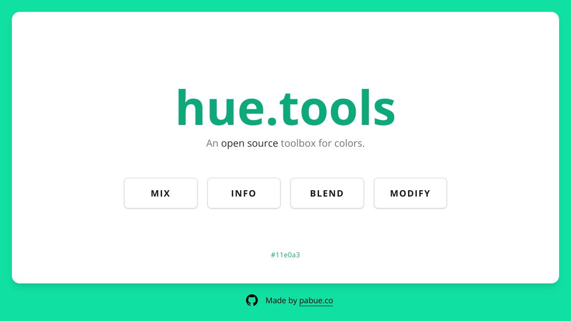 Screenshot of hue.tools