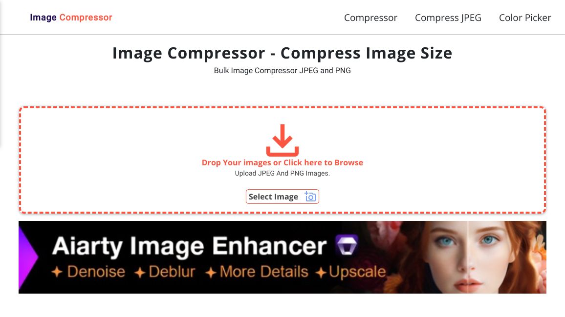 Screenshot of Compressor.com