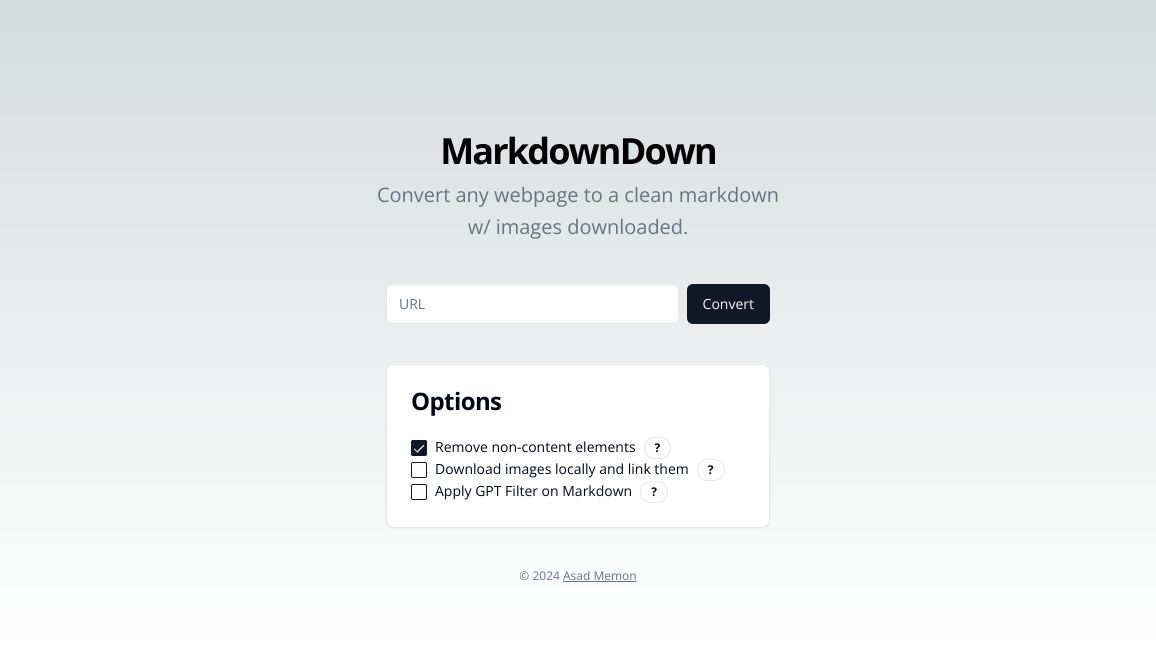 Screenshot of MarkdownDown