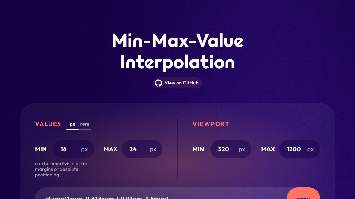 Screenshot of Min-Max-Value Interpolation