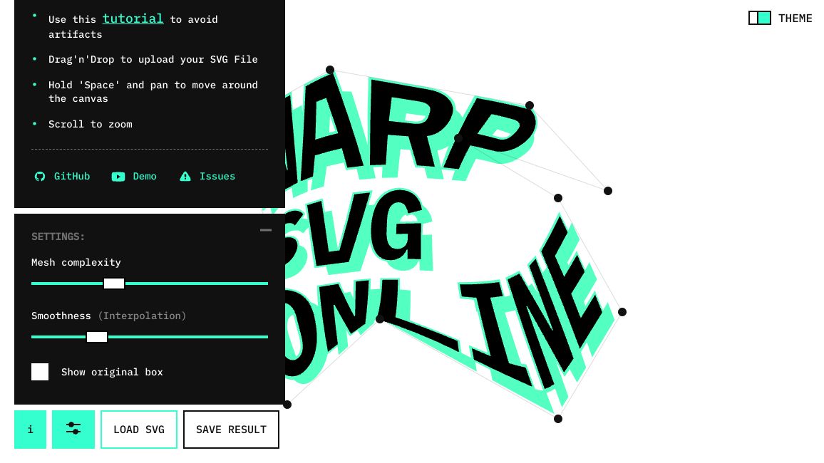 Screenshot of Warp SVG