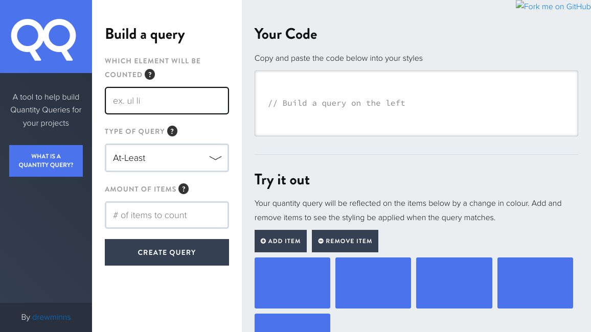 Screenshot of Quantity Queries