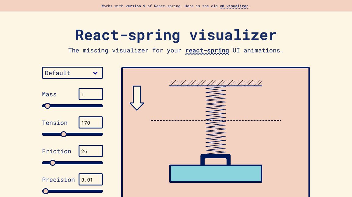 Screenshot of React-spring visualizer