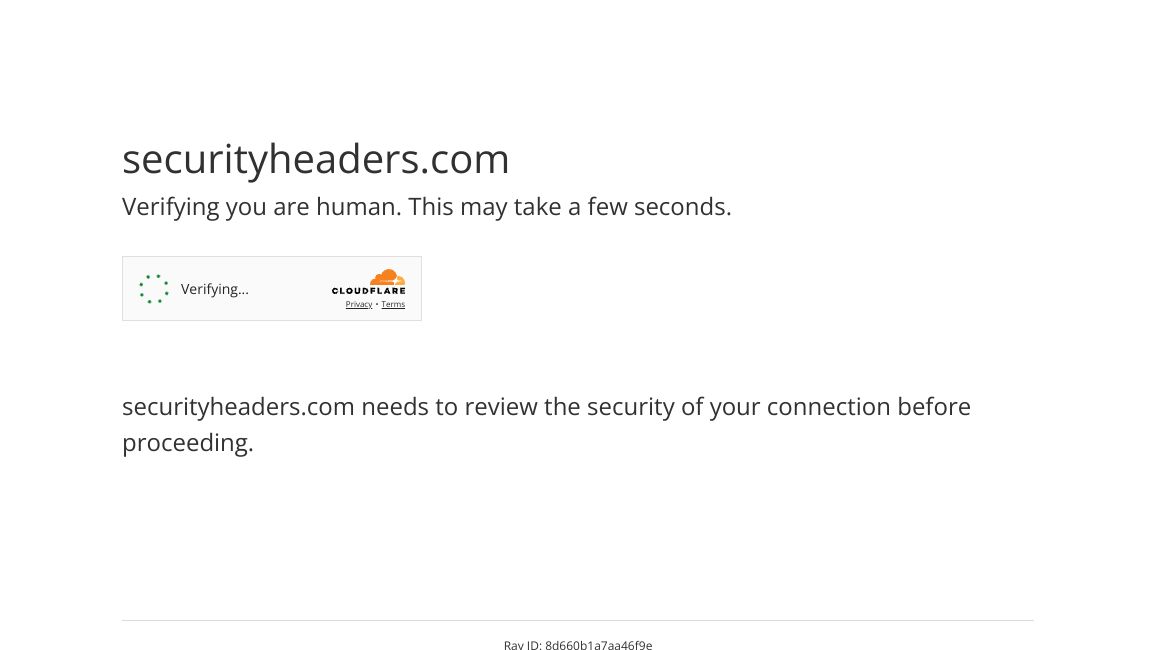 Screenshot of Security Headers