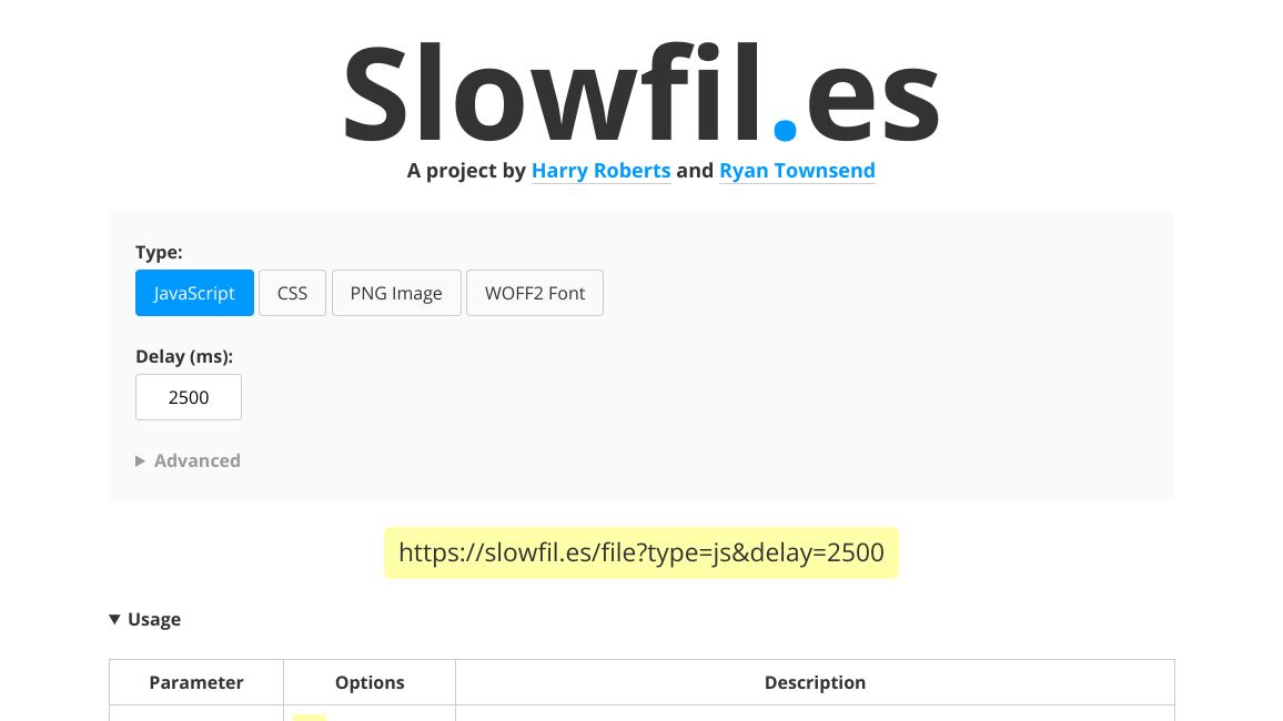 Screenshot of Slowfil.es