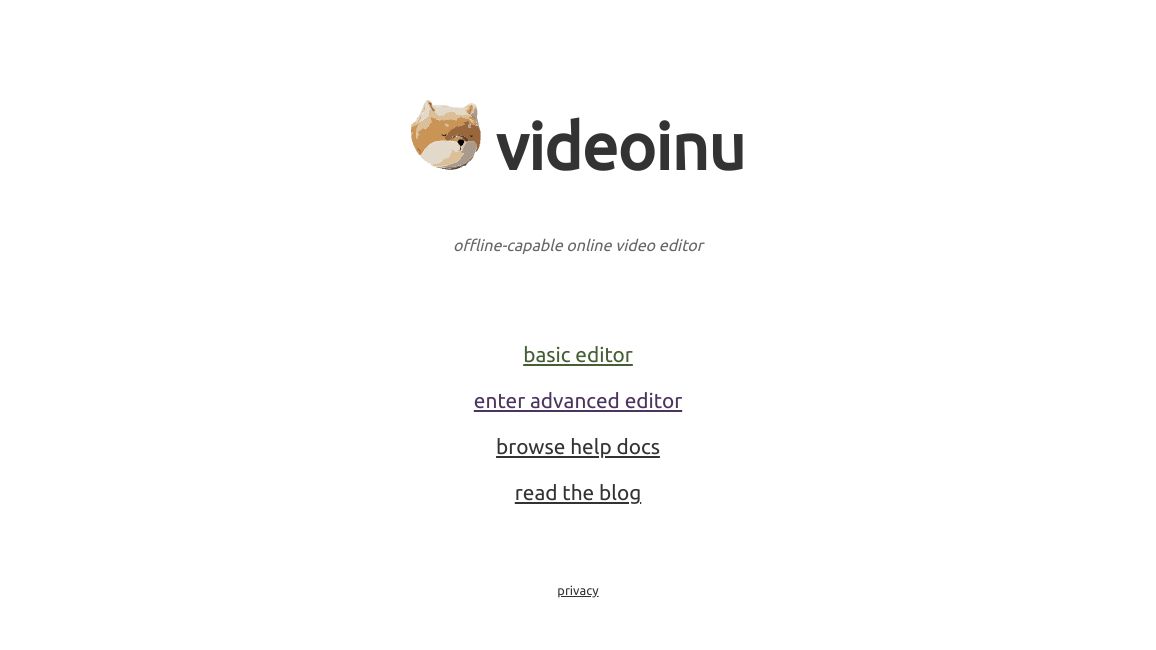 Screenshot of videoinu