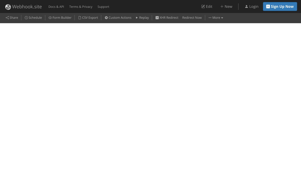 Screenshot of Webhook.site