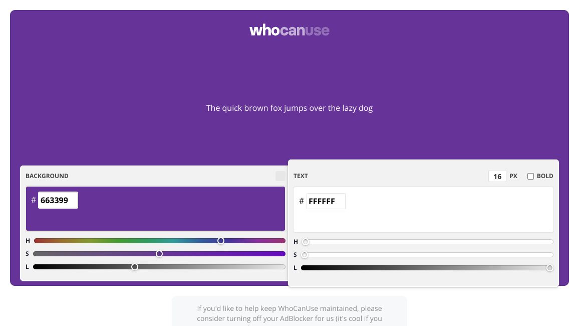 Screenshot of WhoCanUse