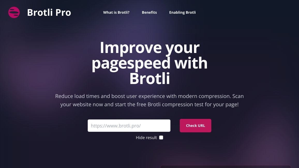 Screenshot of Brotli.Pro