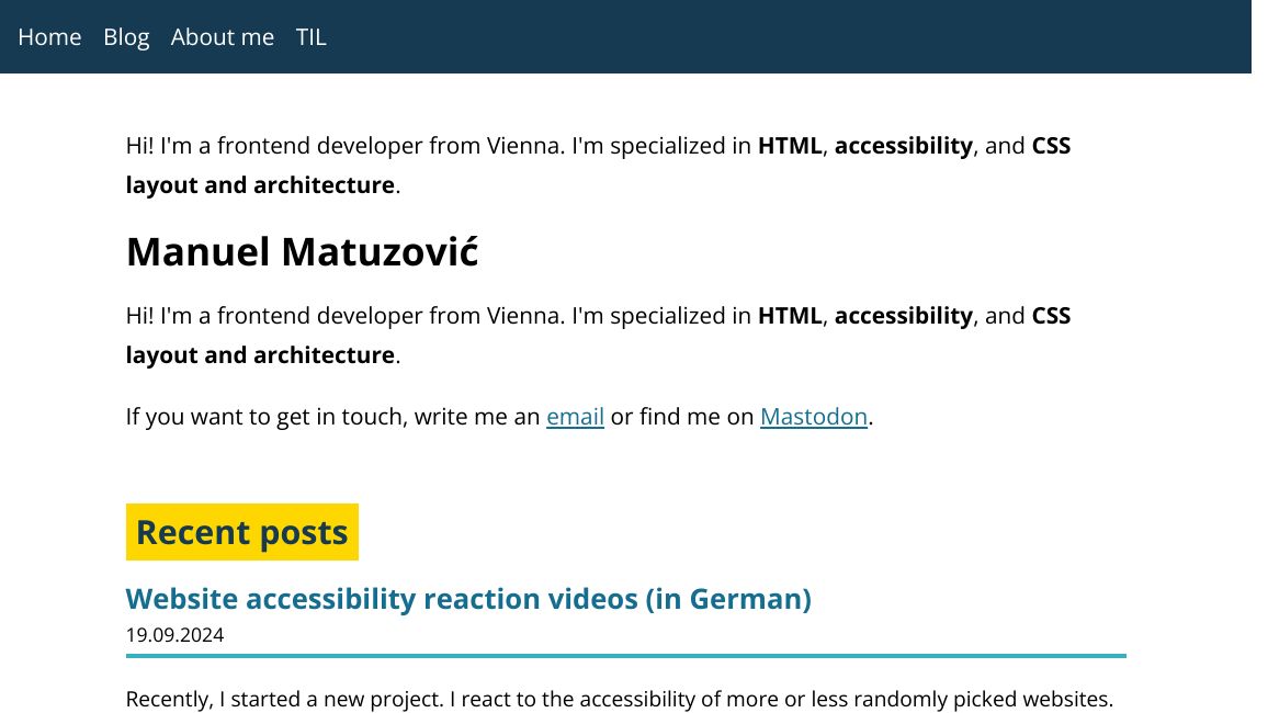 Page screenshot of www.matuzo.at/