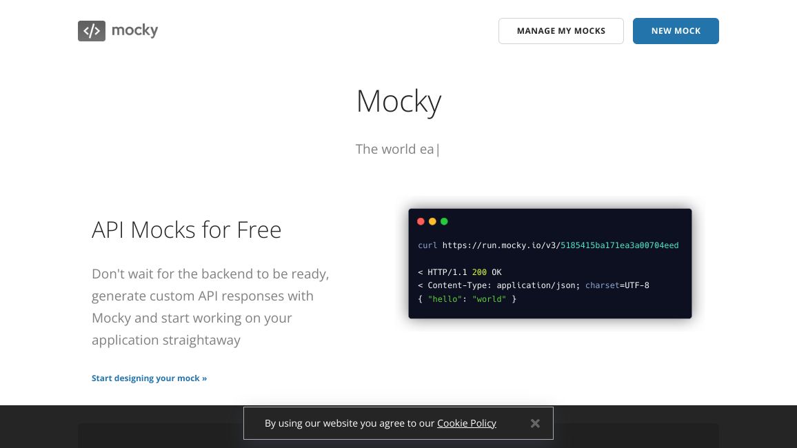 Screenshot of Mocky