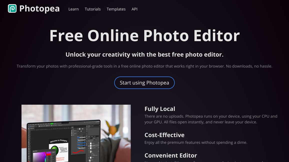 Screenshot of Photopea