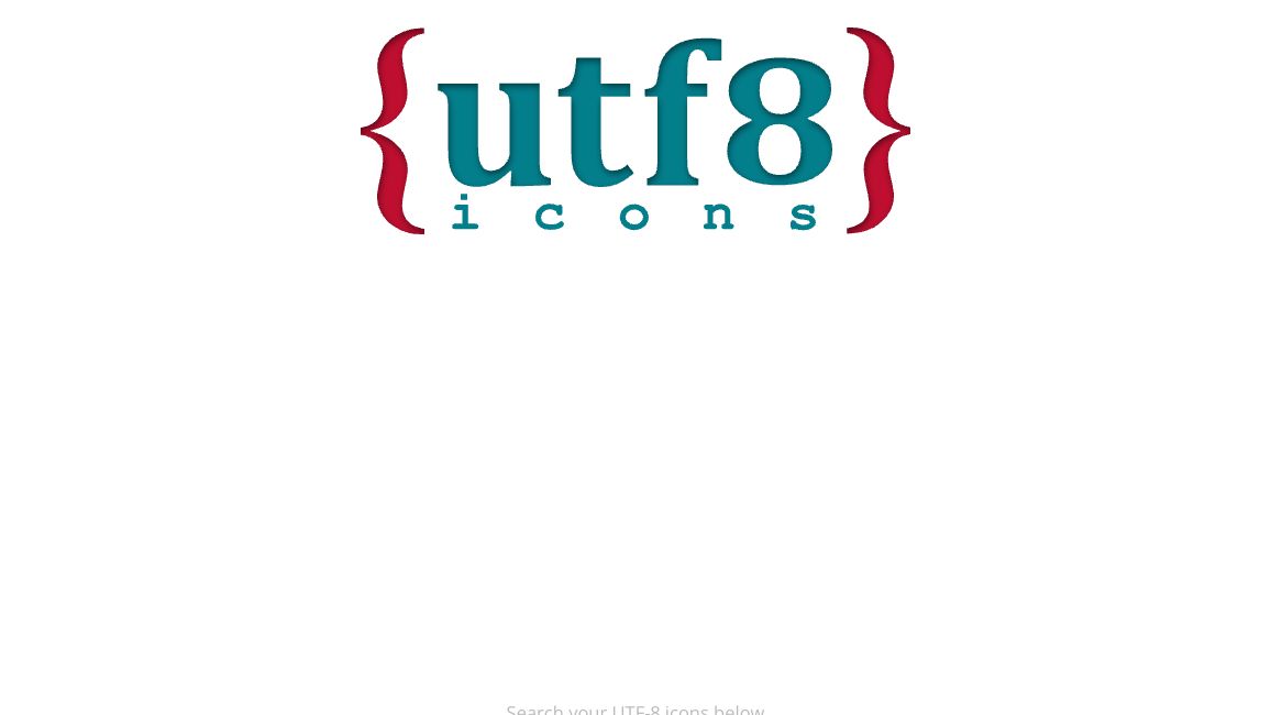 Screenshot of UTF-8 icons