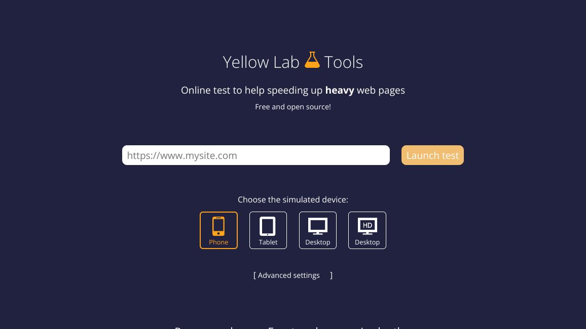 Screenshot of Yellow Lab